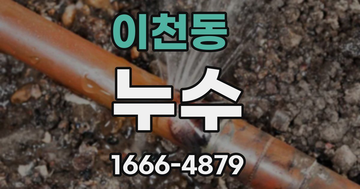 이천동 누수