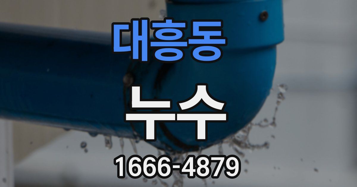 대흥동 누수