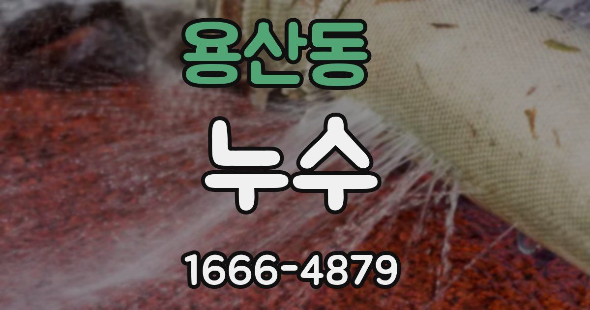 용산동 누수