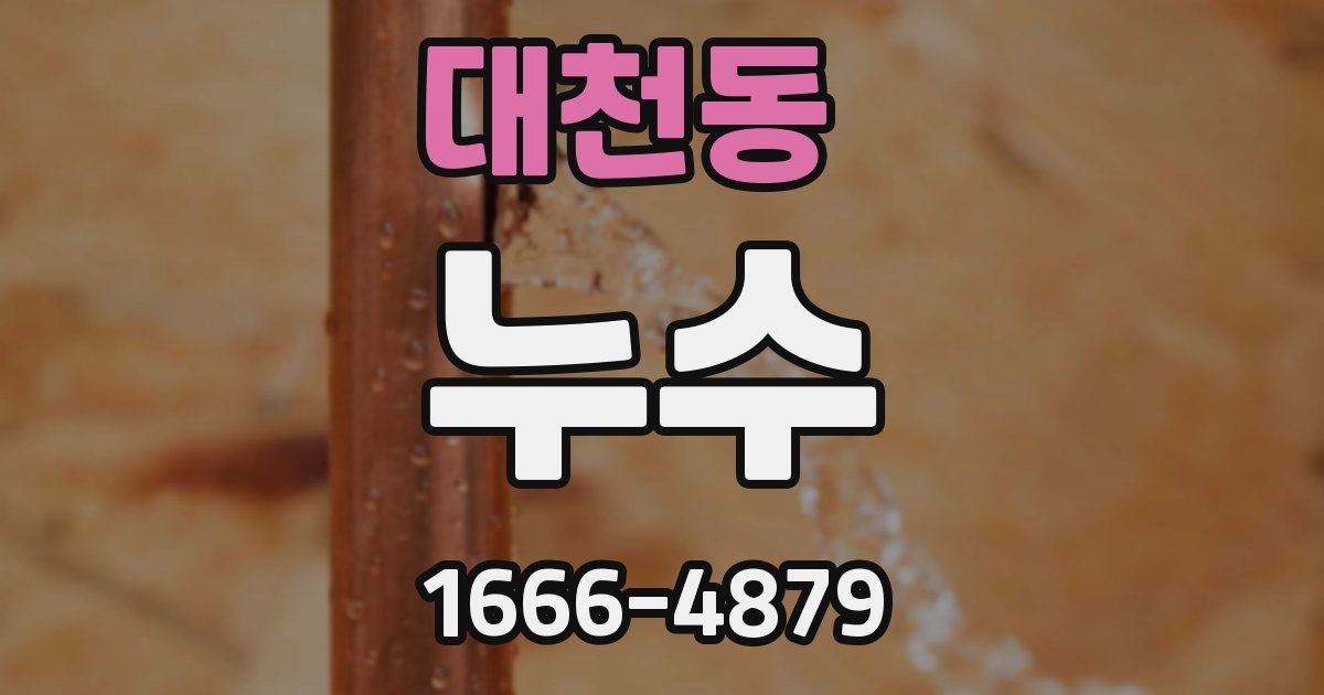 대천동 누수