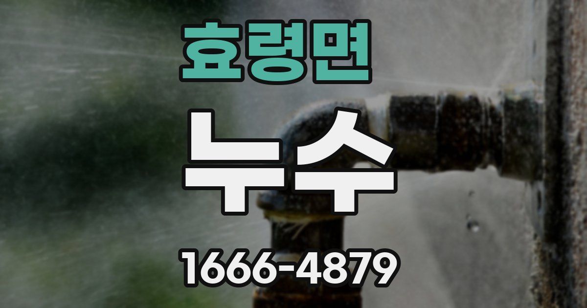 효령면 누수
