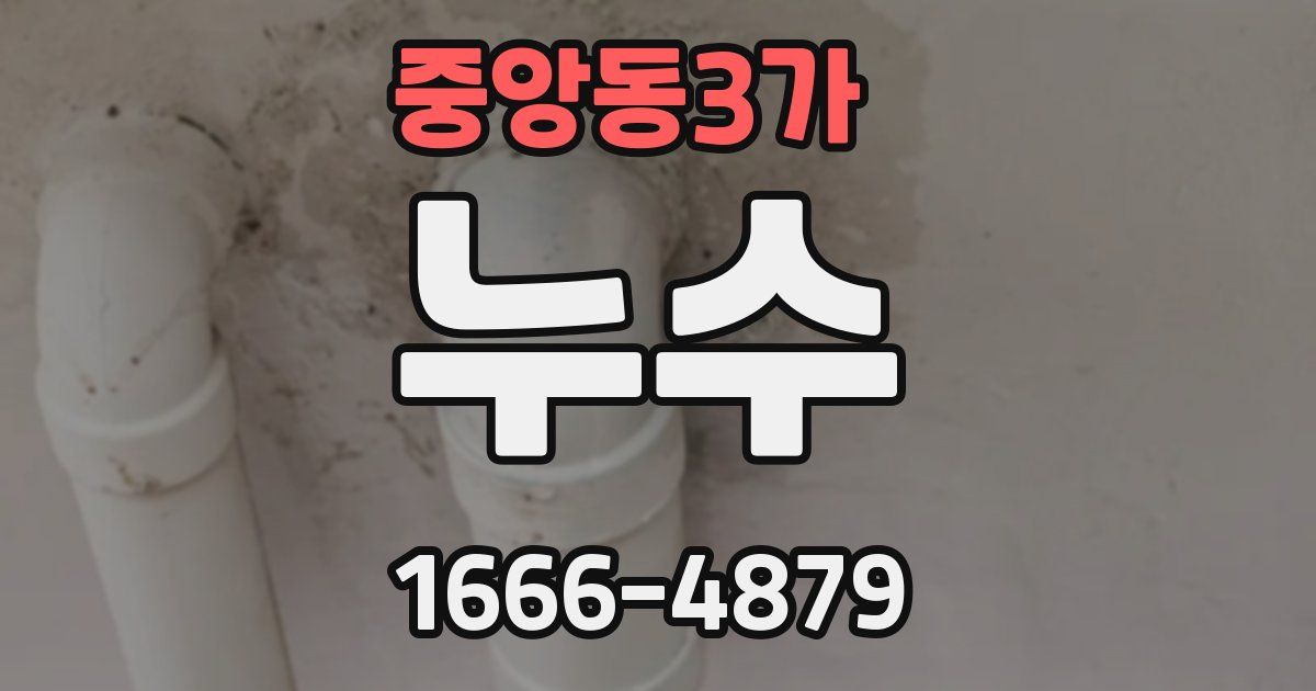 중앙동3가 누수