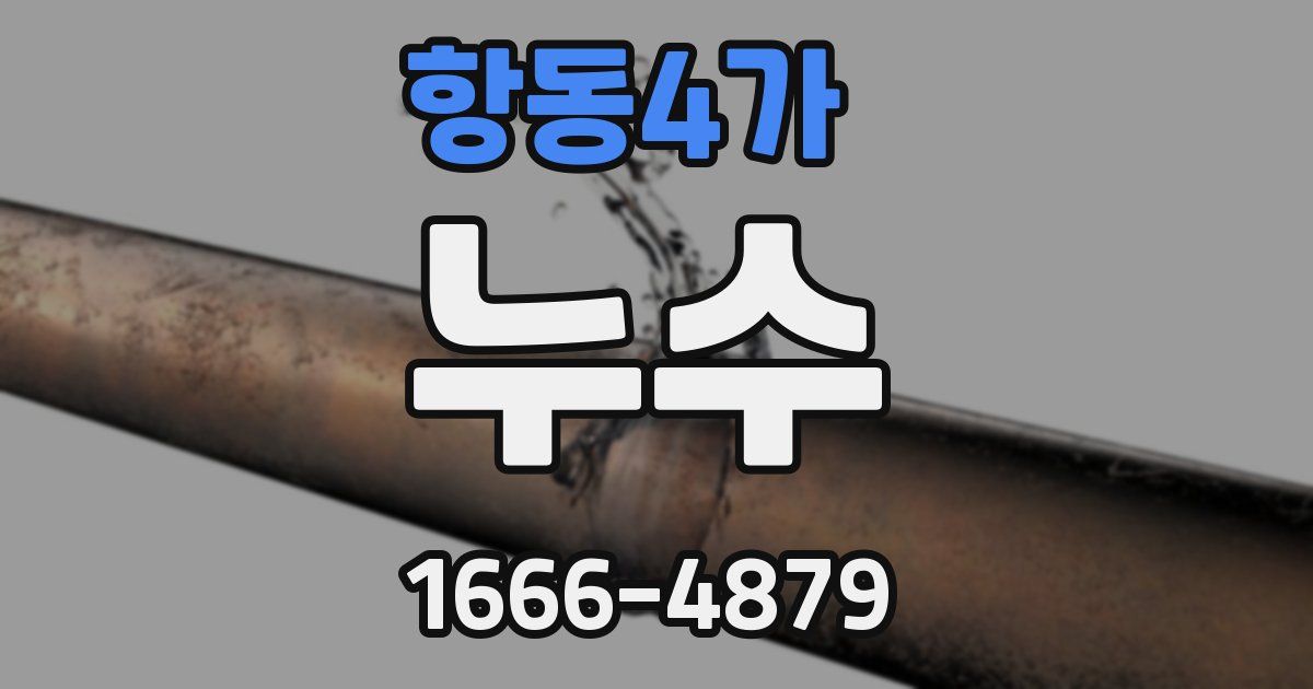 항동4가 누수