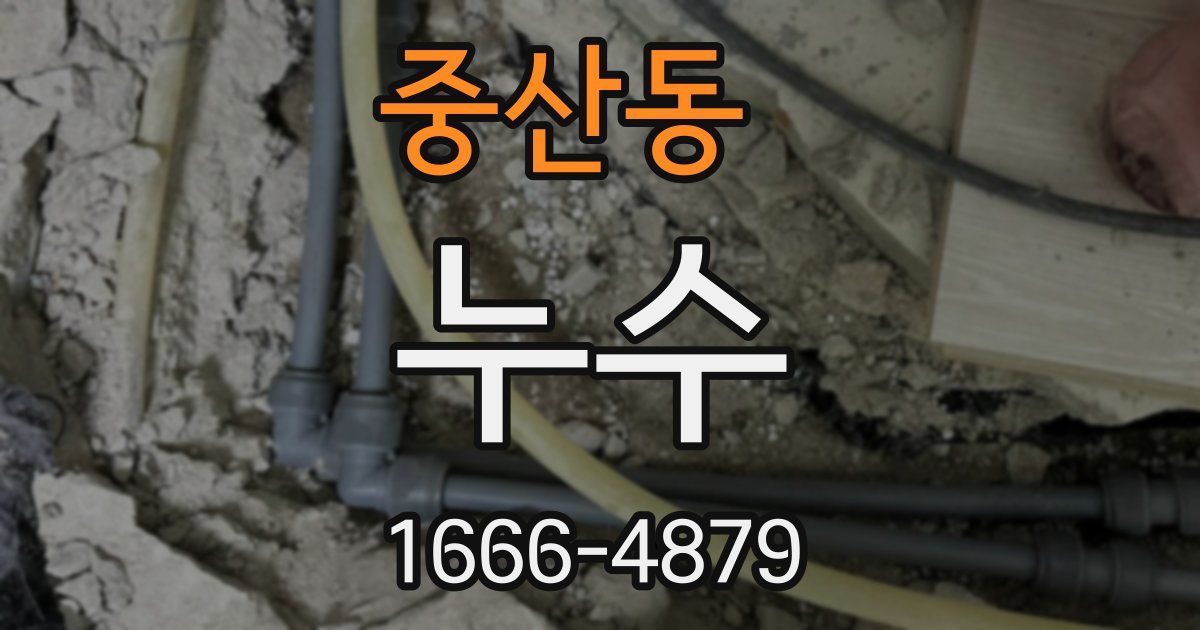 중산동 누수