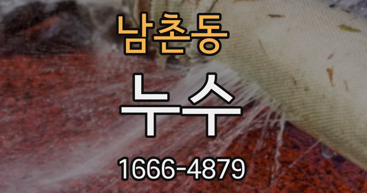 남촌동 누수