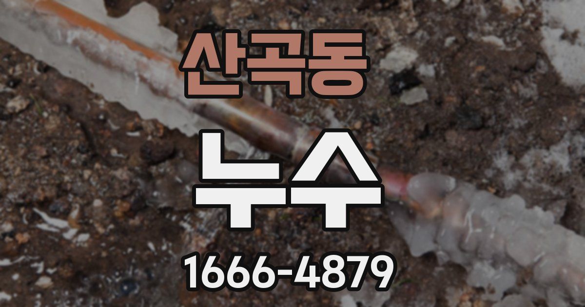 산곡동 누수
