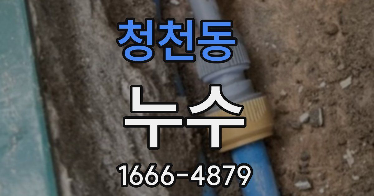 청천동 누수