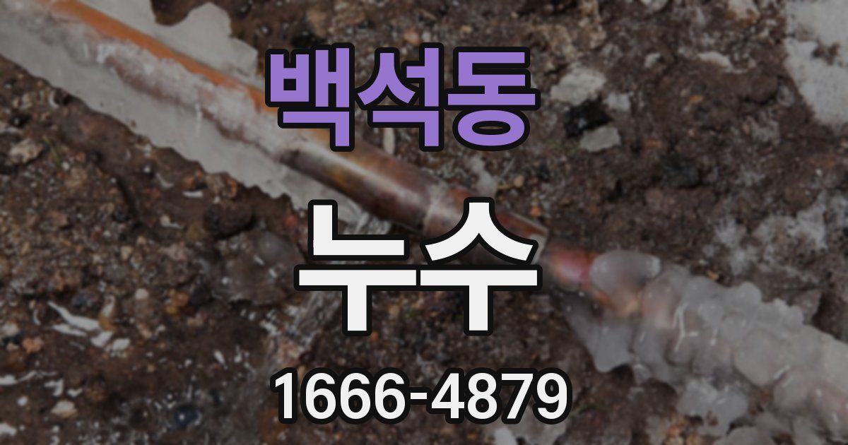 백석동 누수
