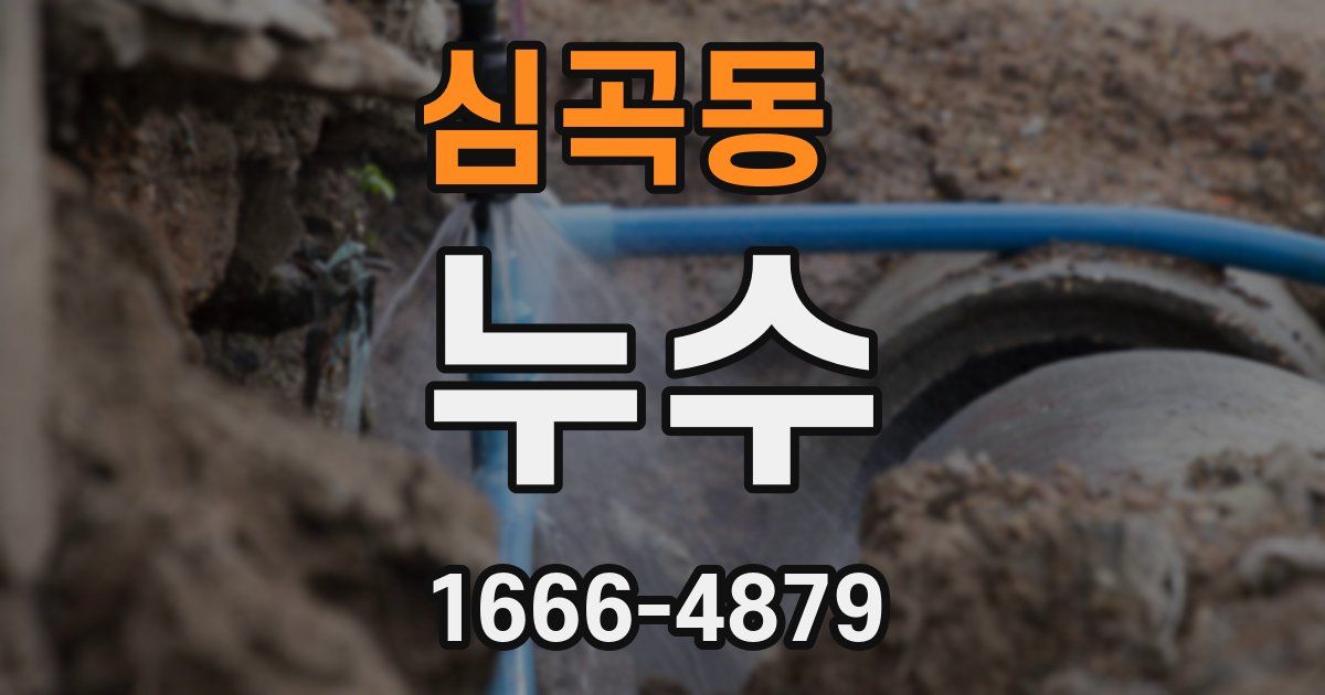 심곡동 누수