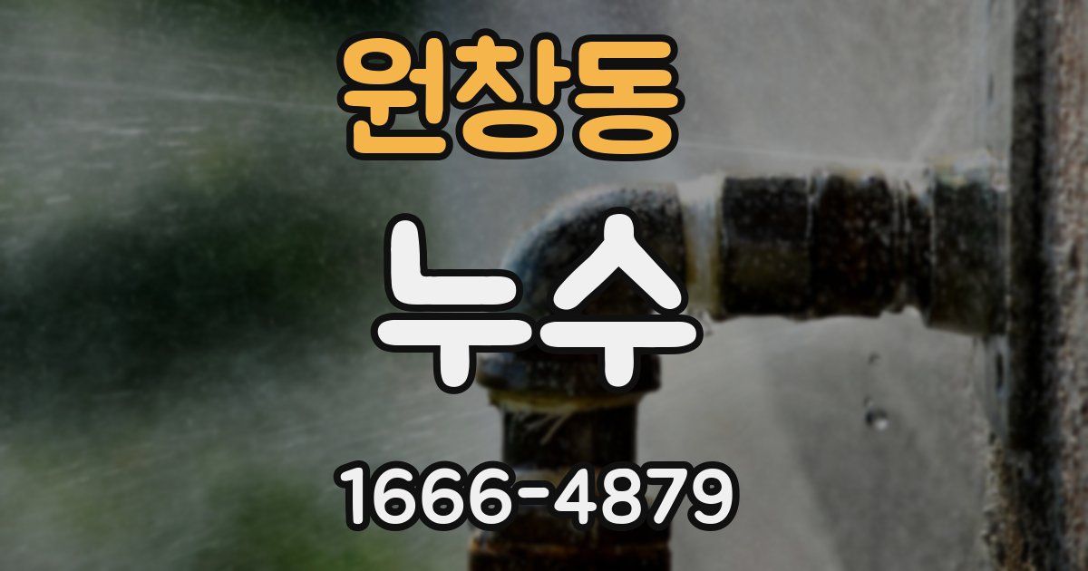원창동 누수