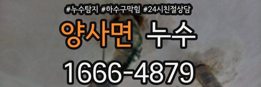 양사면 누수