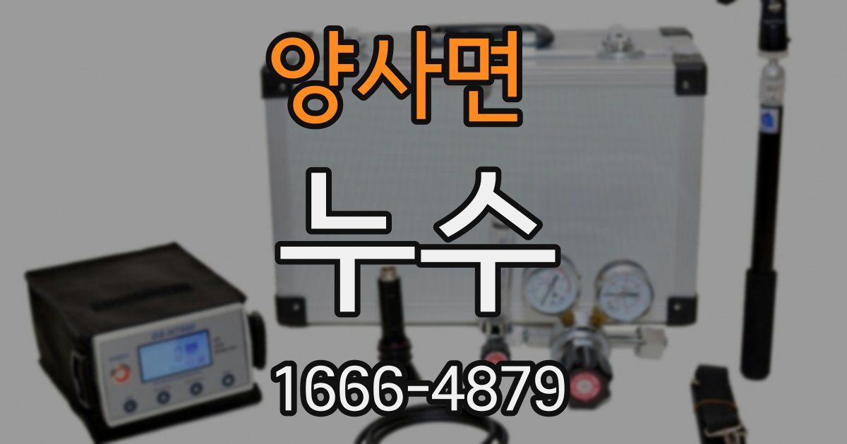 양사면 누수