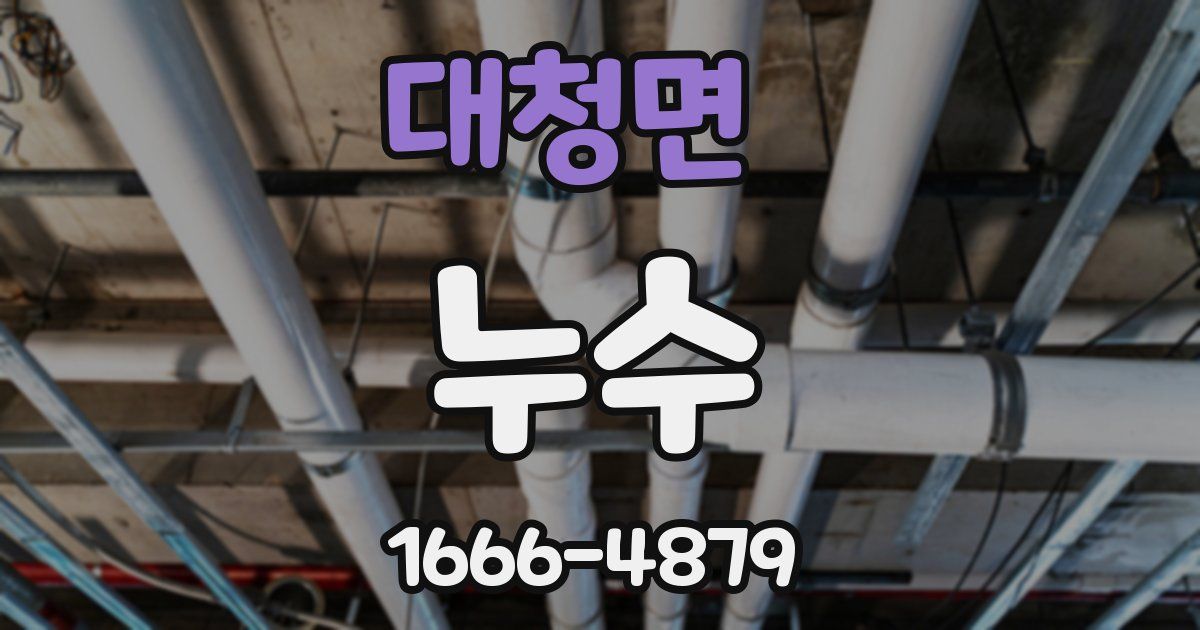 대청면 누수