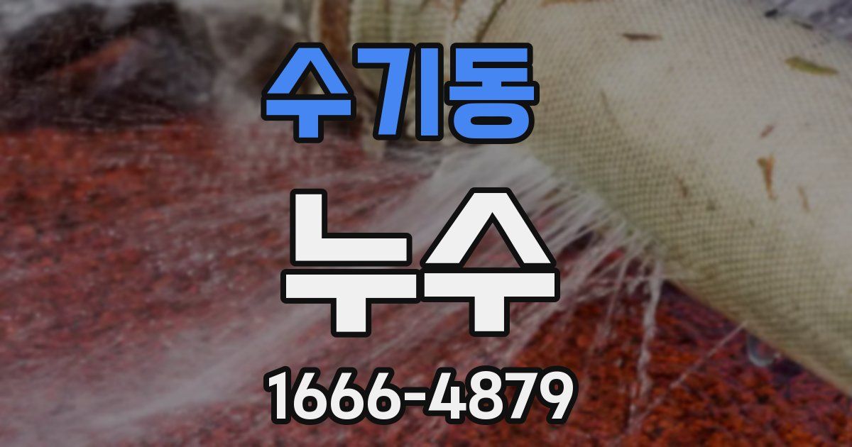 수기동 누수