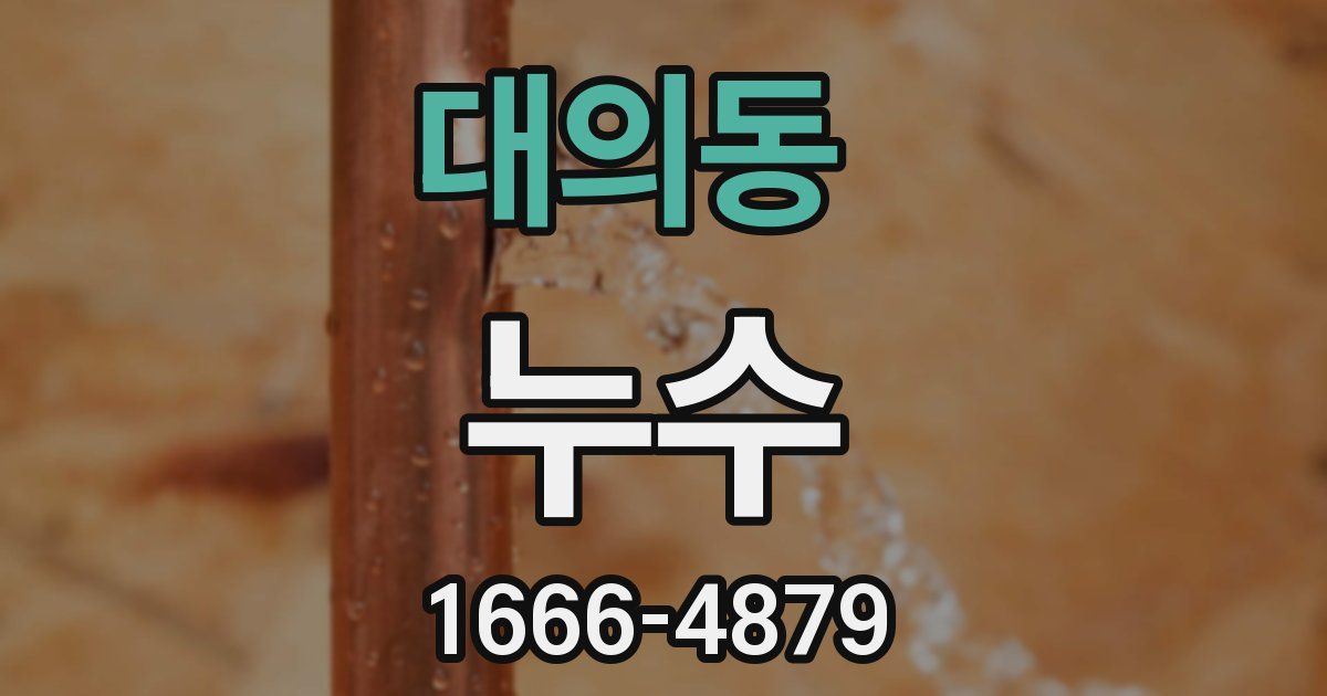 대의동 누수