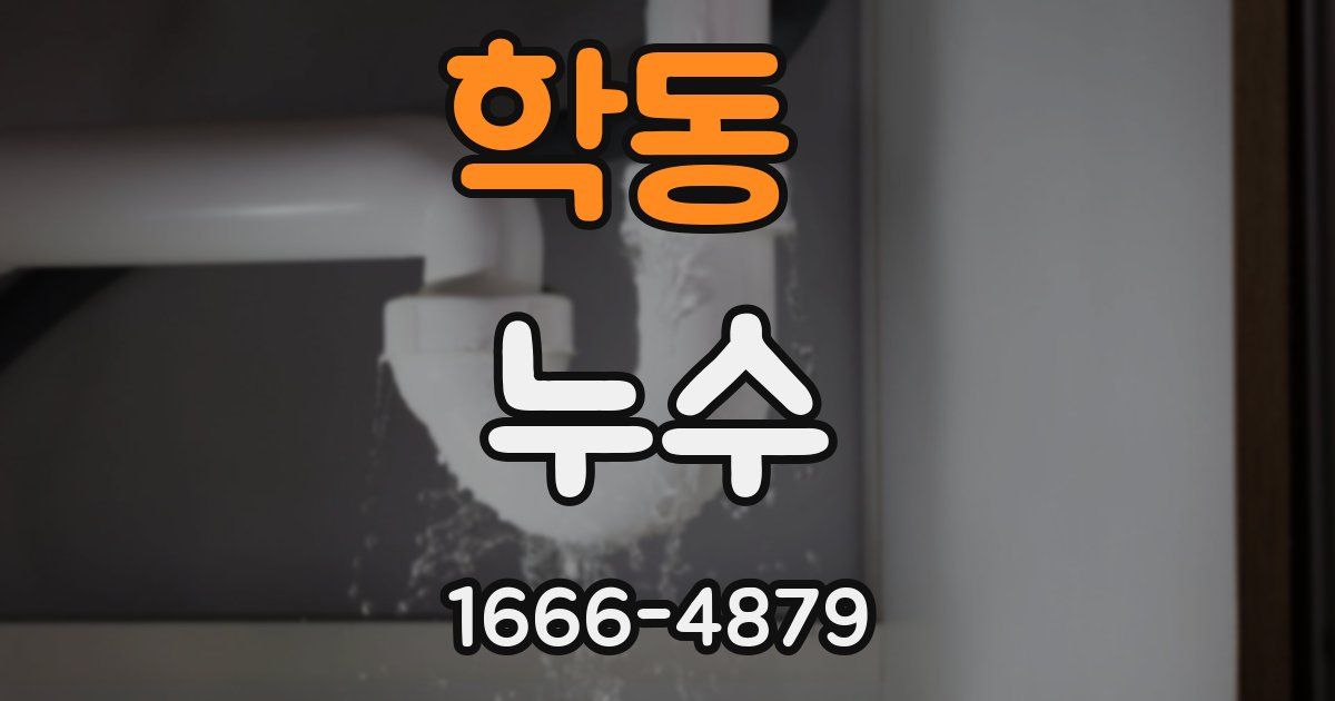 학동 누수