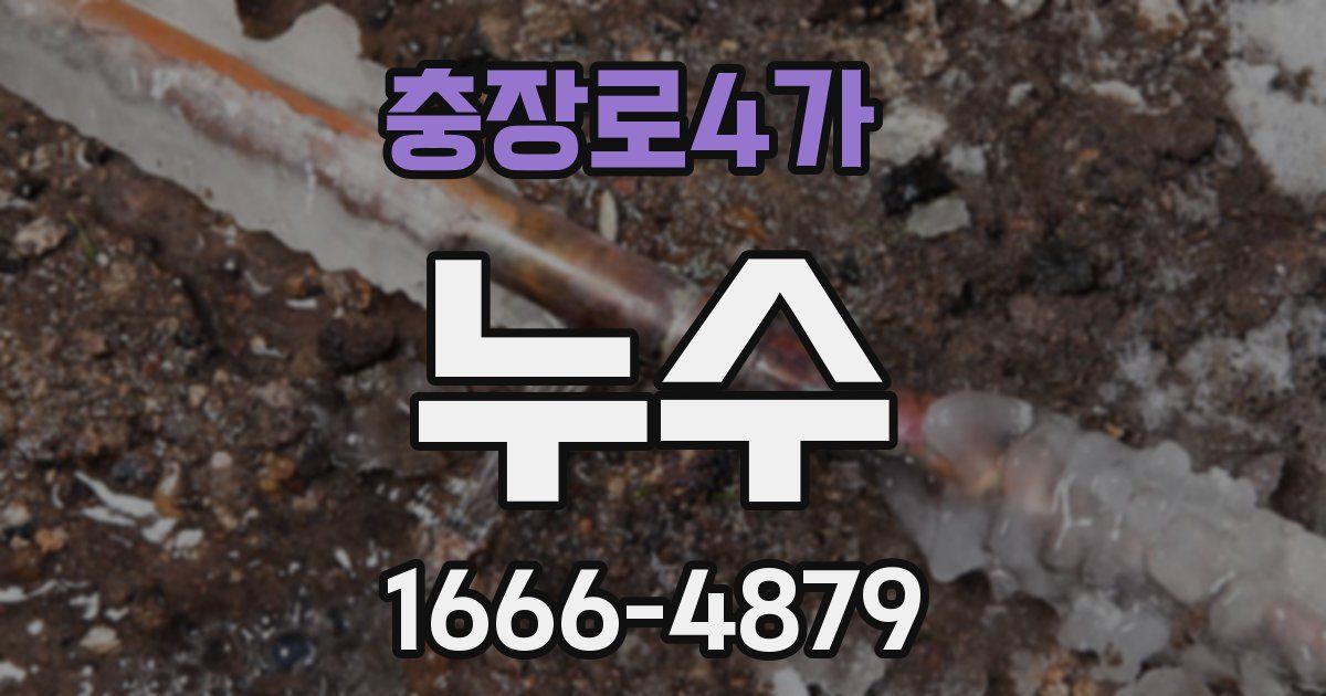충장로4가 누수