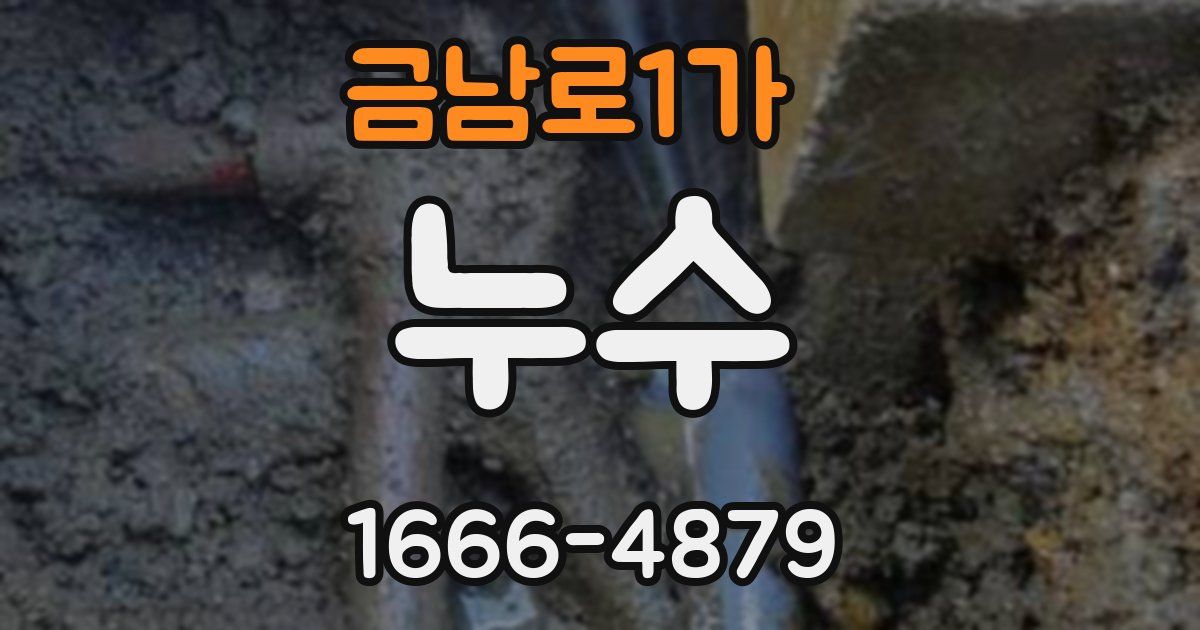 금남로1가 누수