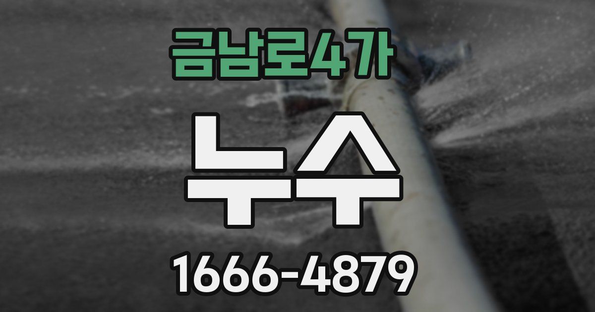 금남로4가 누수