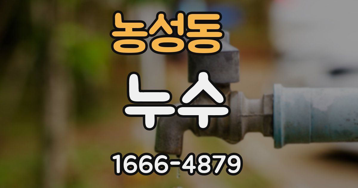 농성동 누수