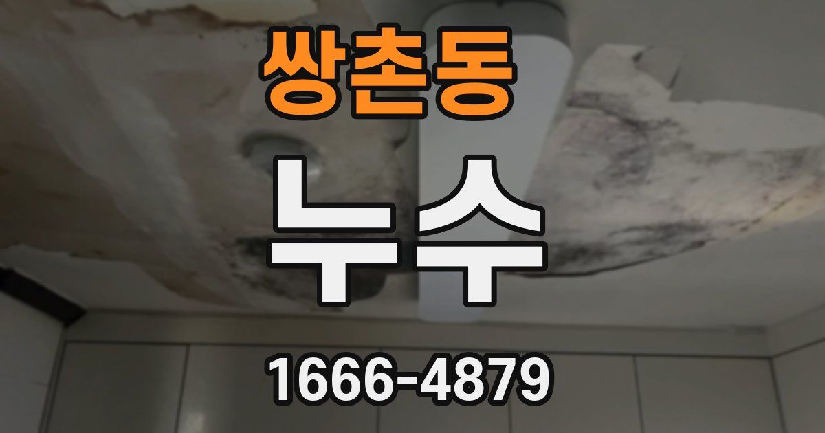 쌍촌동 누수