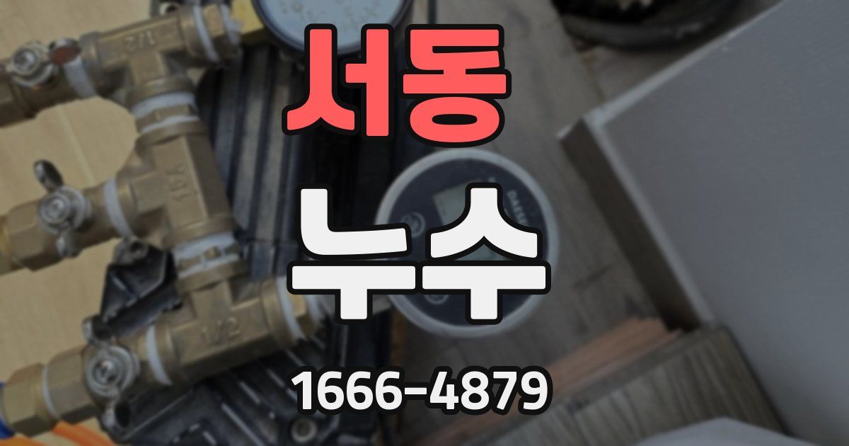 서동 누수