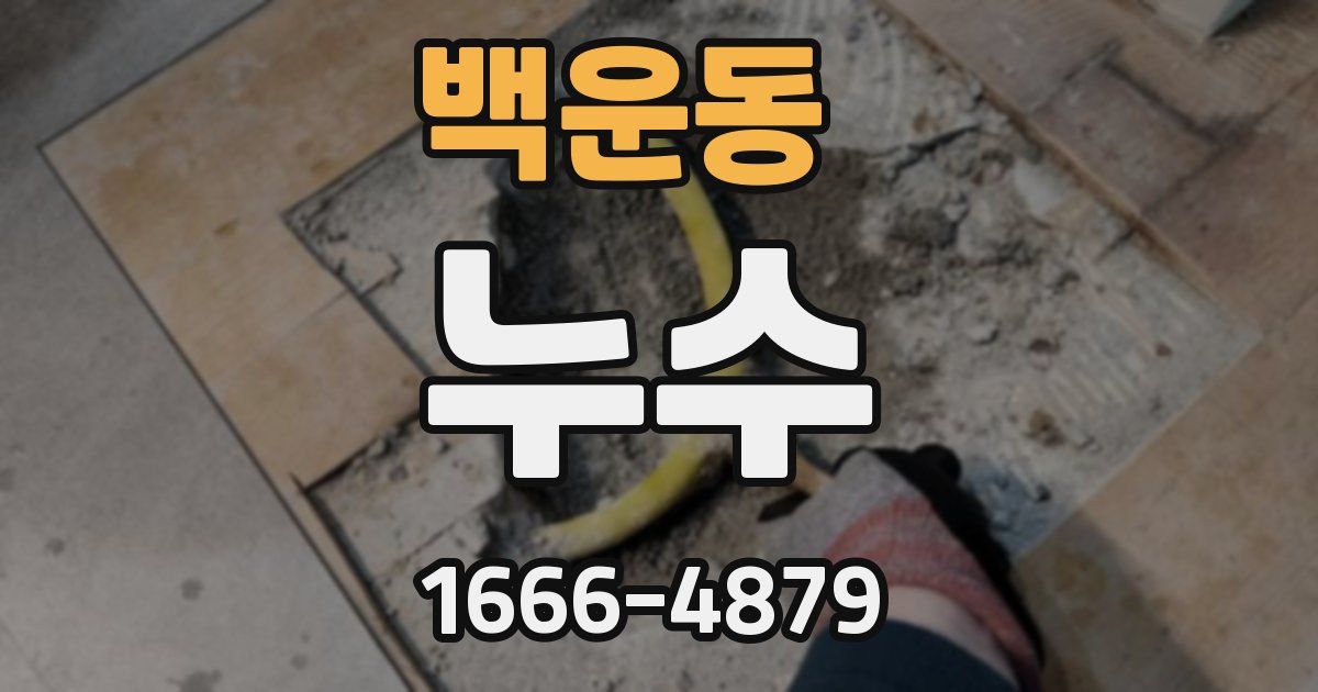 백운동 누수