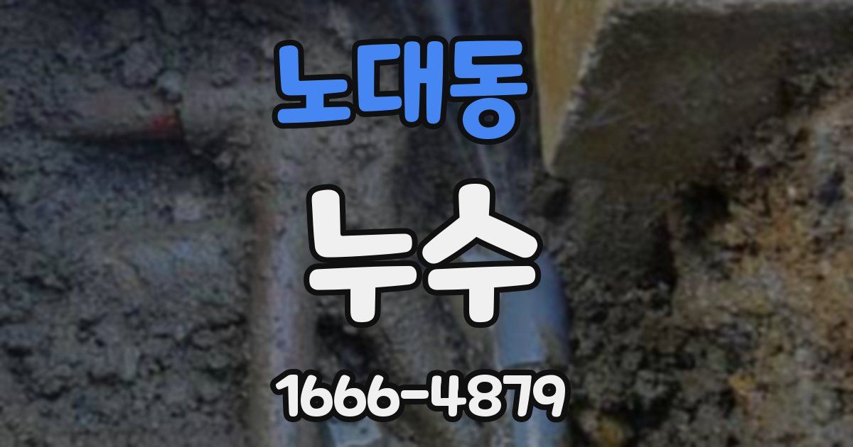 노대동 누수