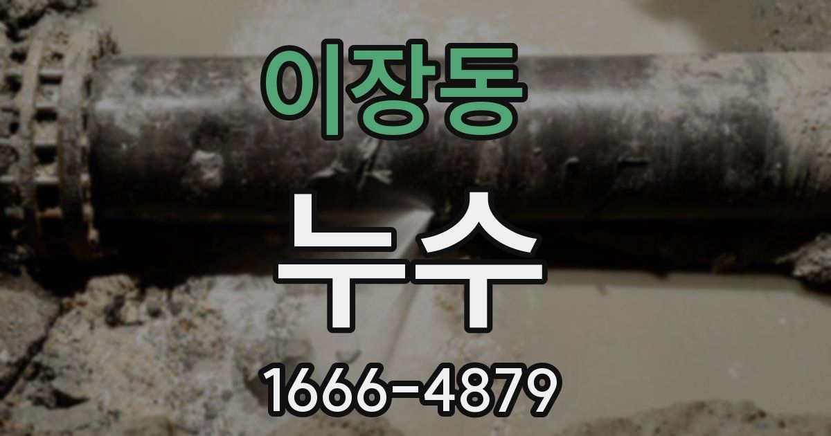 이장동 누수