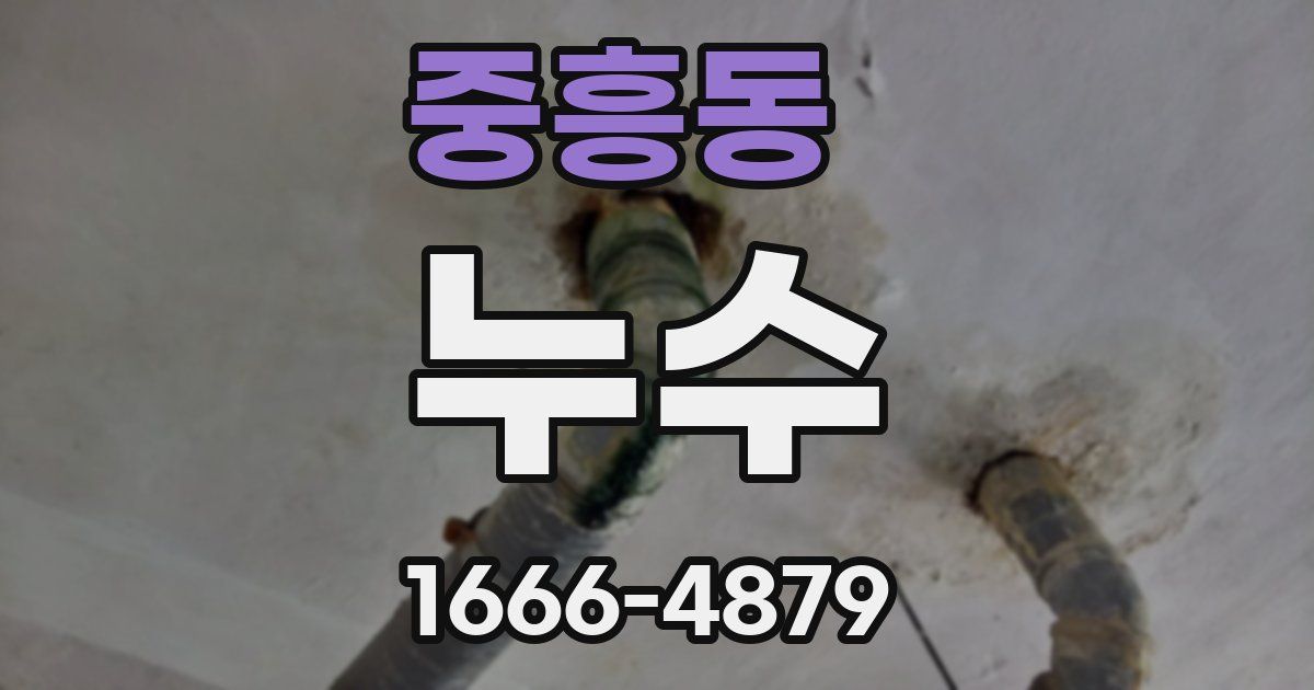 중흥동 누수
