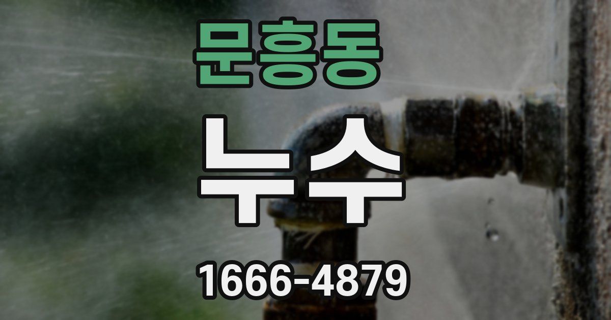 문흥동 누수