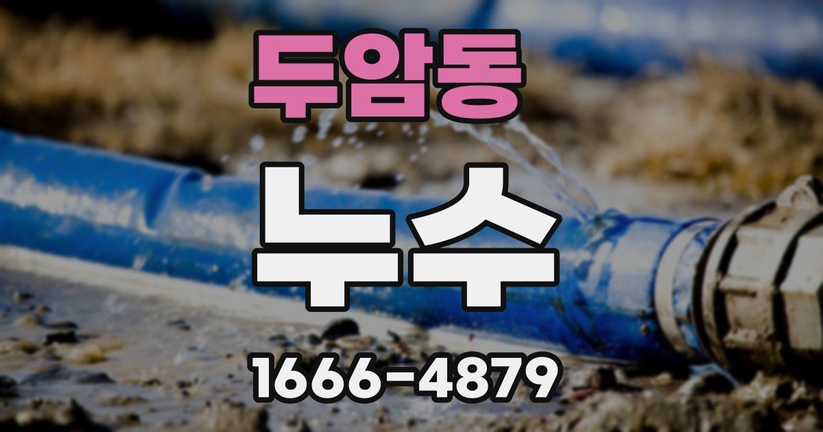 두암동 누수