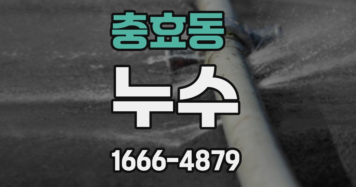 충효동 누수