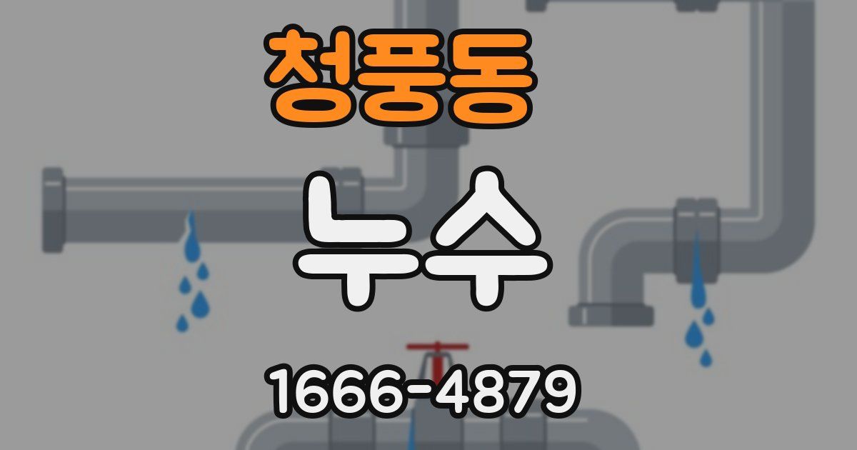 청풍동 누수