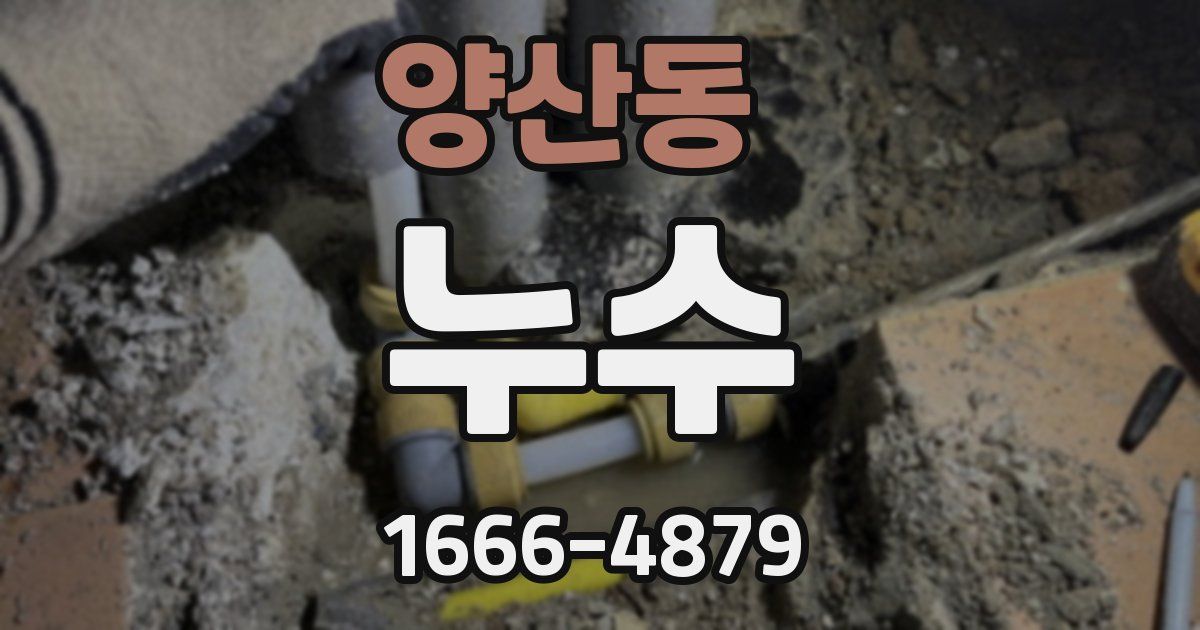양산동 누수