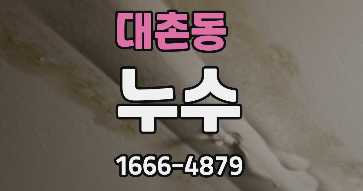 대촌동 누수