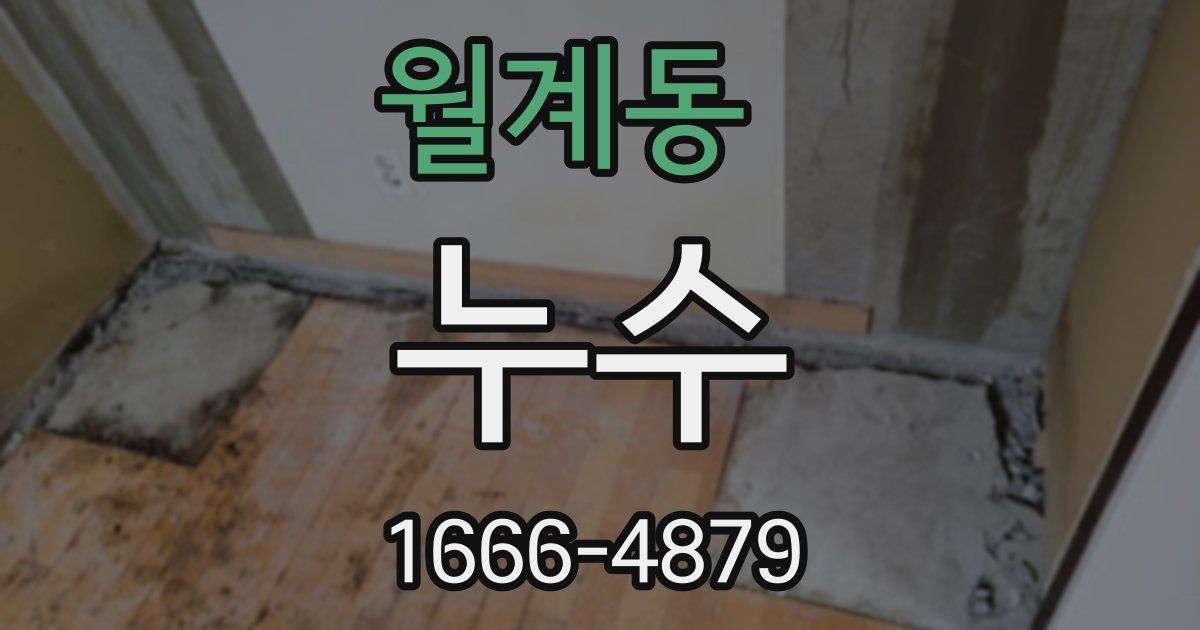 월계동 누수