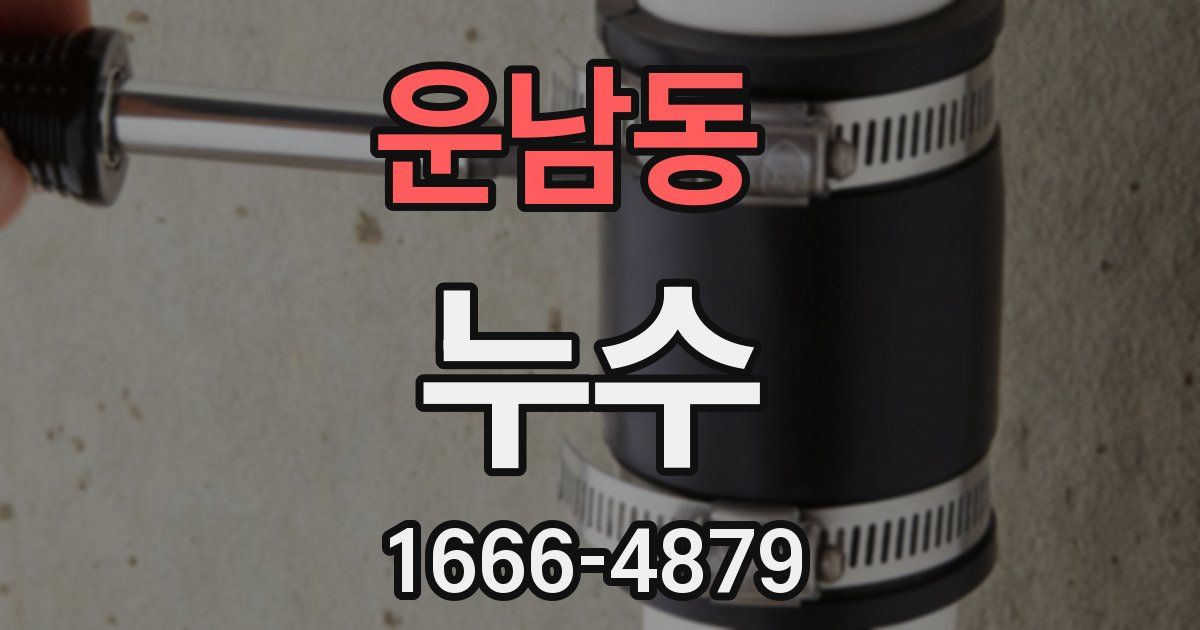 운남동 누수