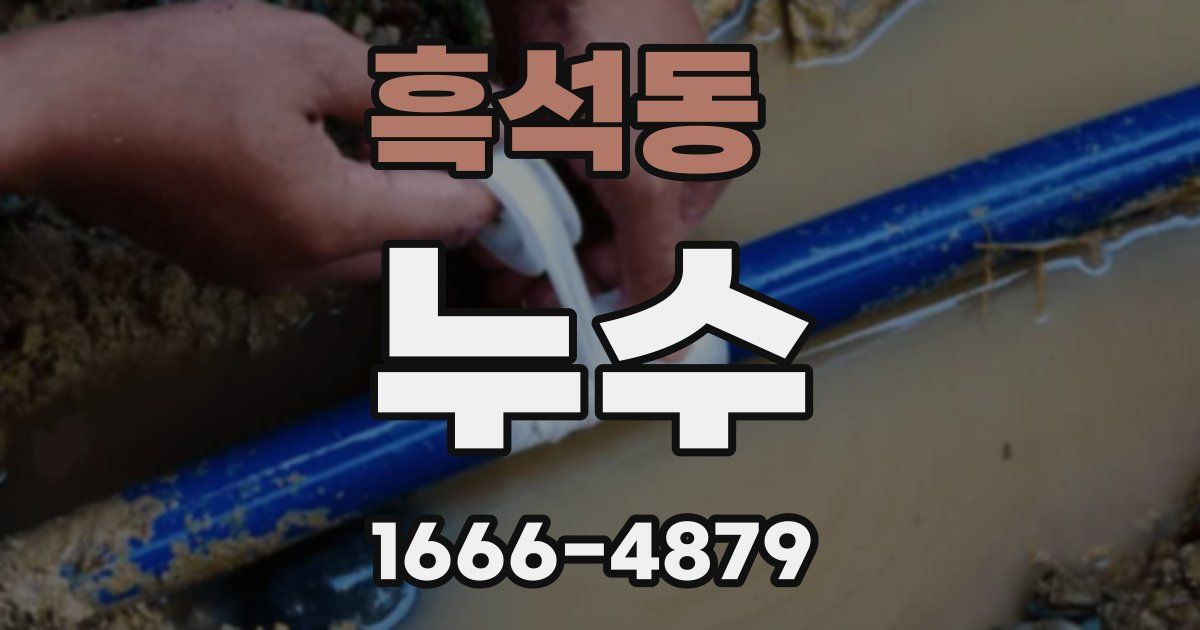 흑석동 누수
