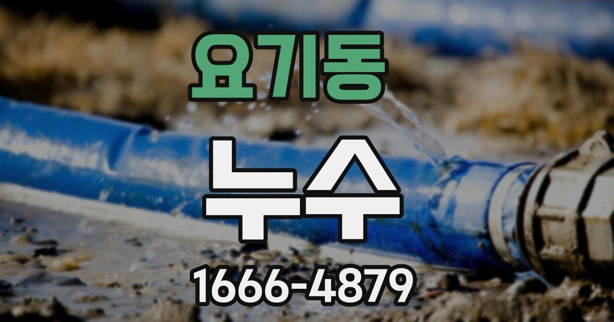 요기동 누수