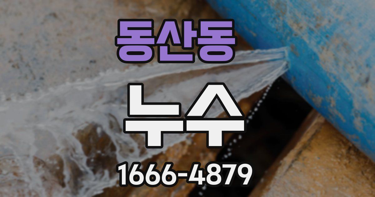 동산동 누수