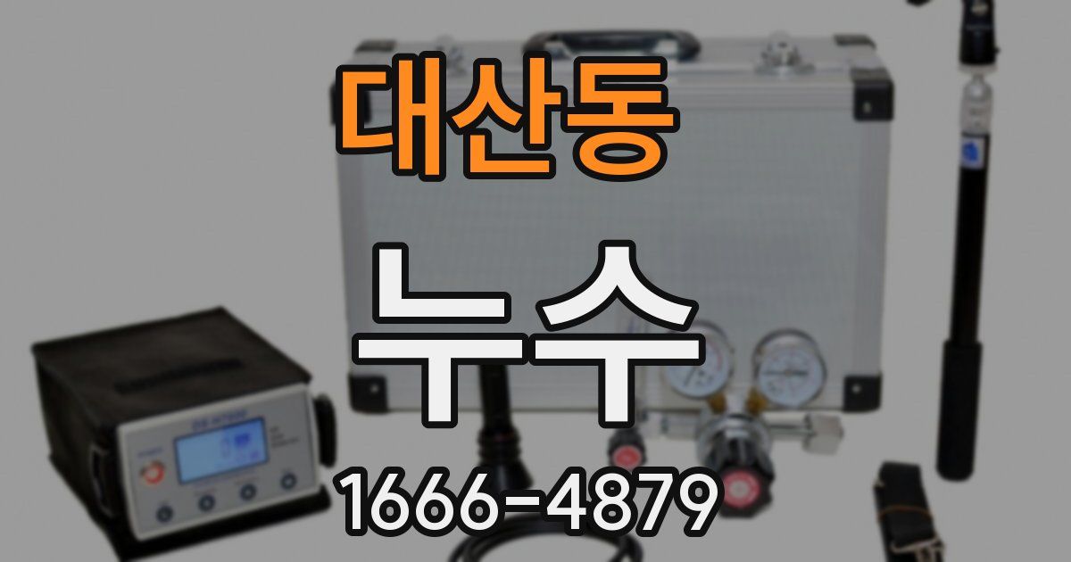 대산동 누수