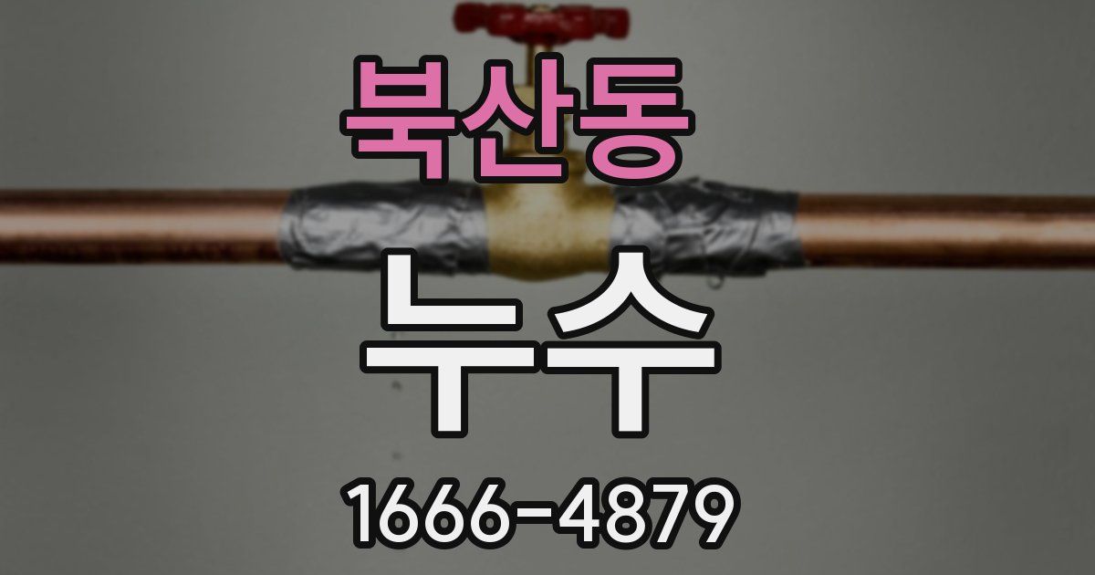 북산동 누수