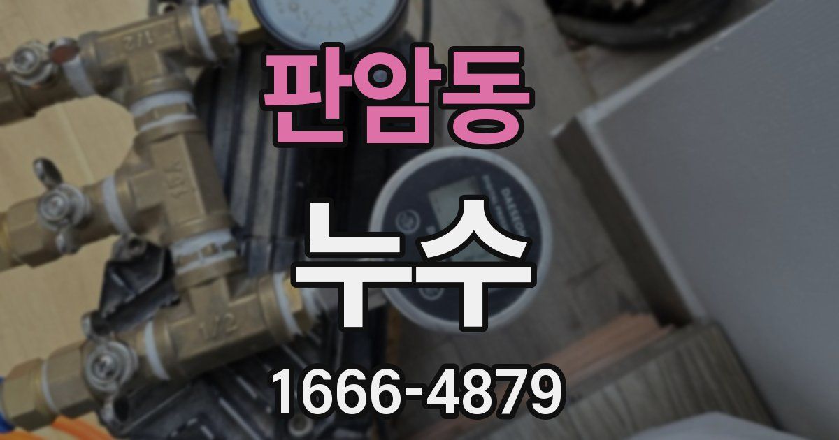 판암동 누수