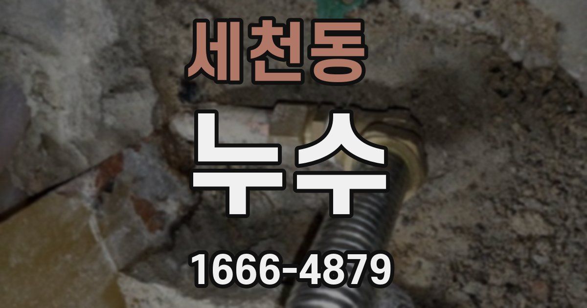 세천동 누수