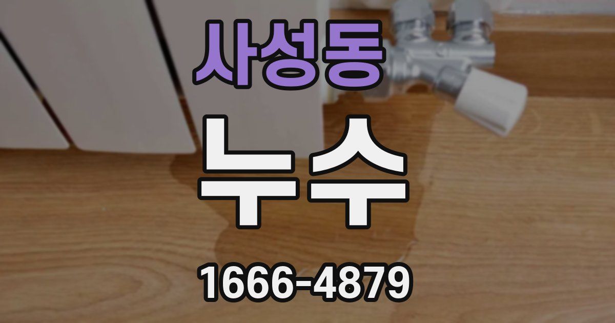사성동 누수