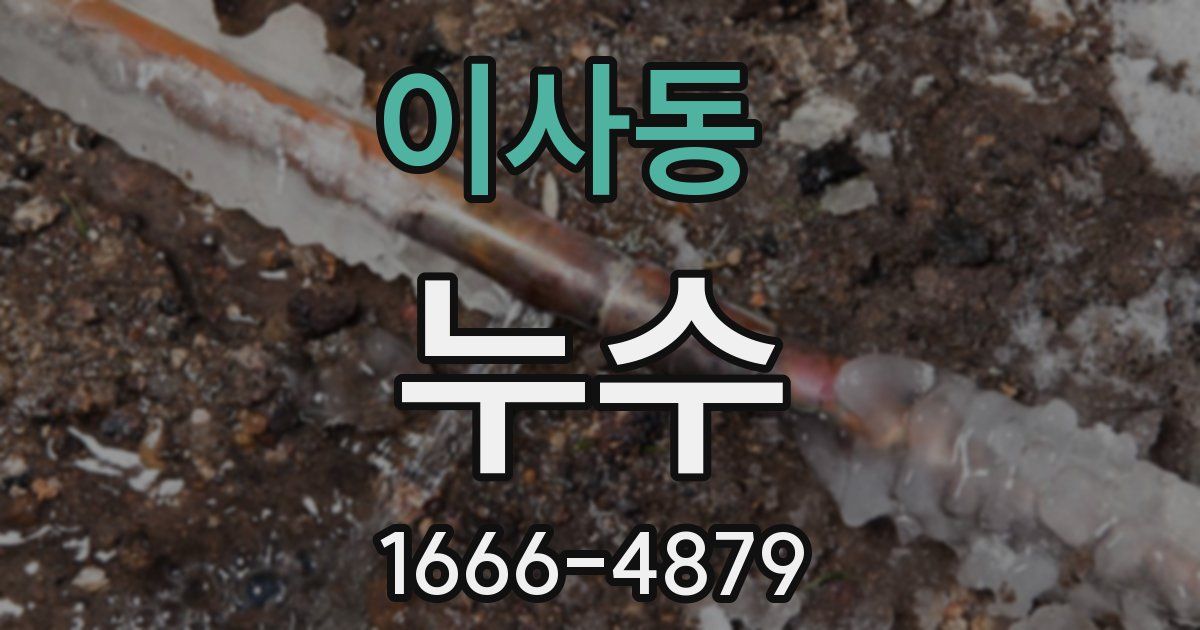 이사동 누수