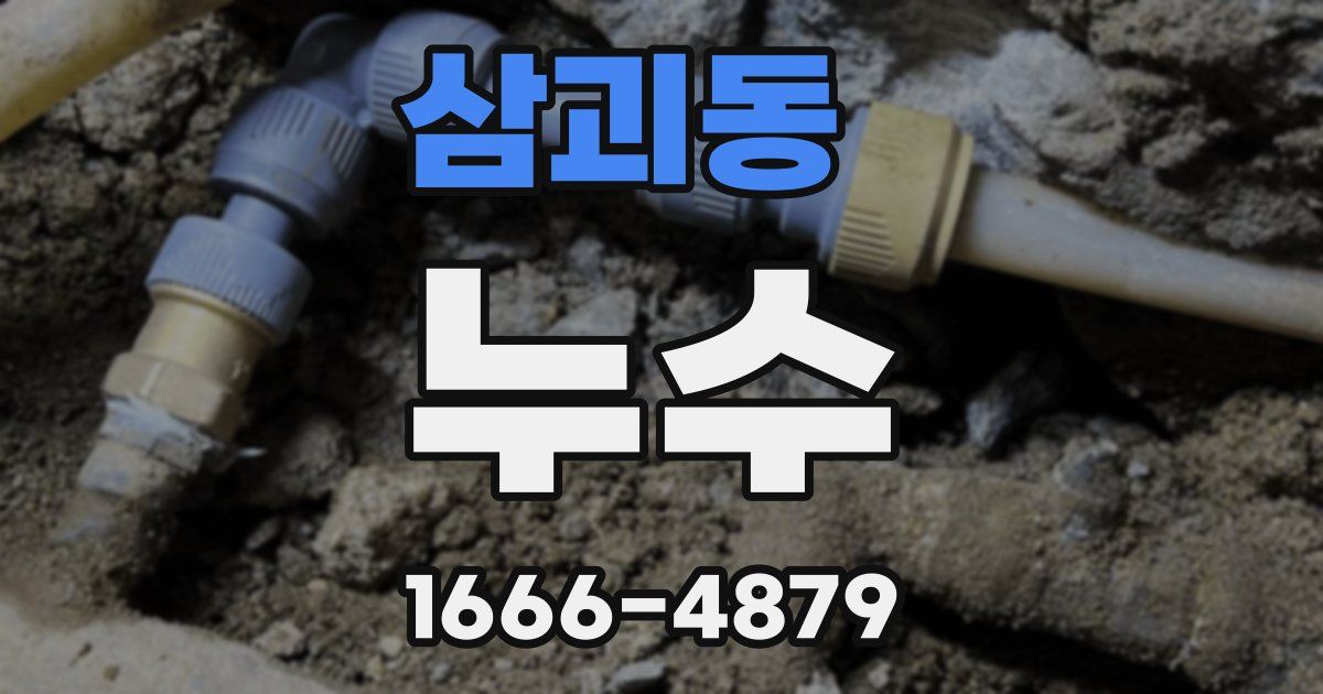 삼괴동 누수