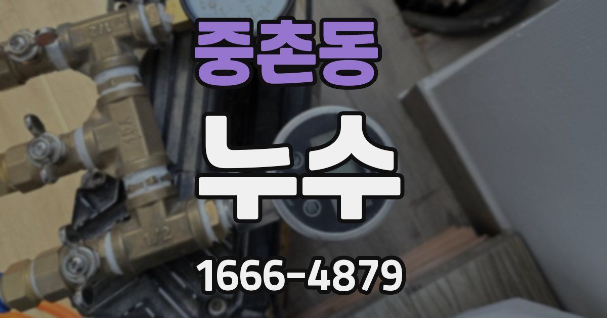 중촌동 누수