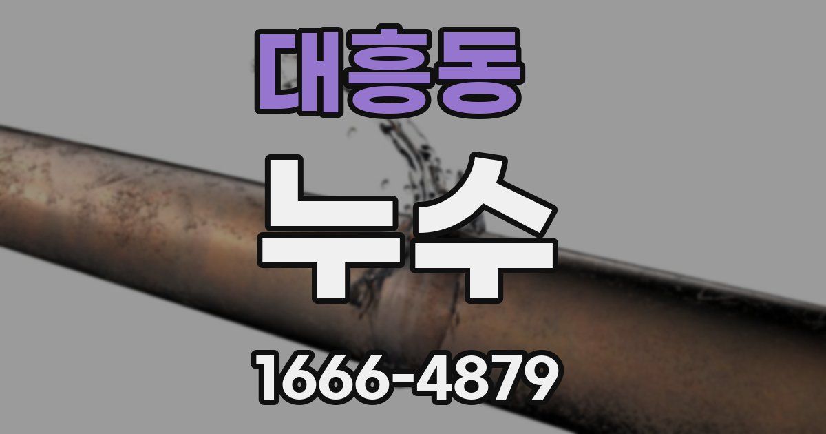 대흥동 누수
